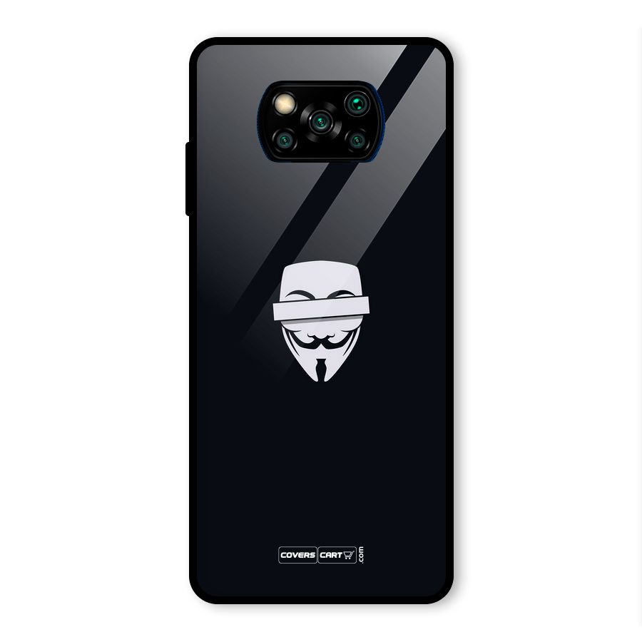 Anonymous Mask Glass Back Case for Poco X3 Pro