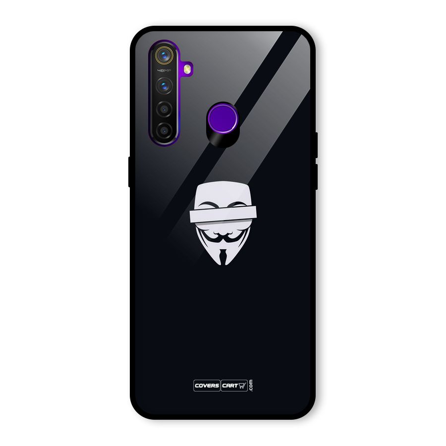 Anonymous Mask Glass Back Case for Realme 5 Pro