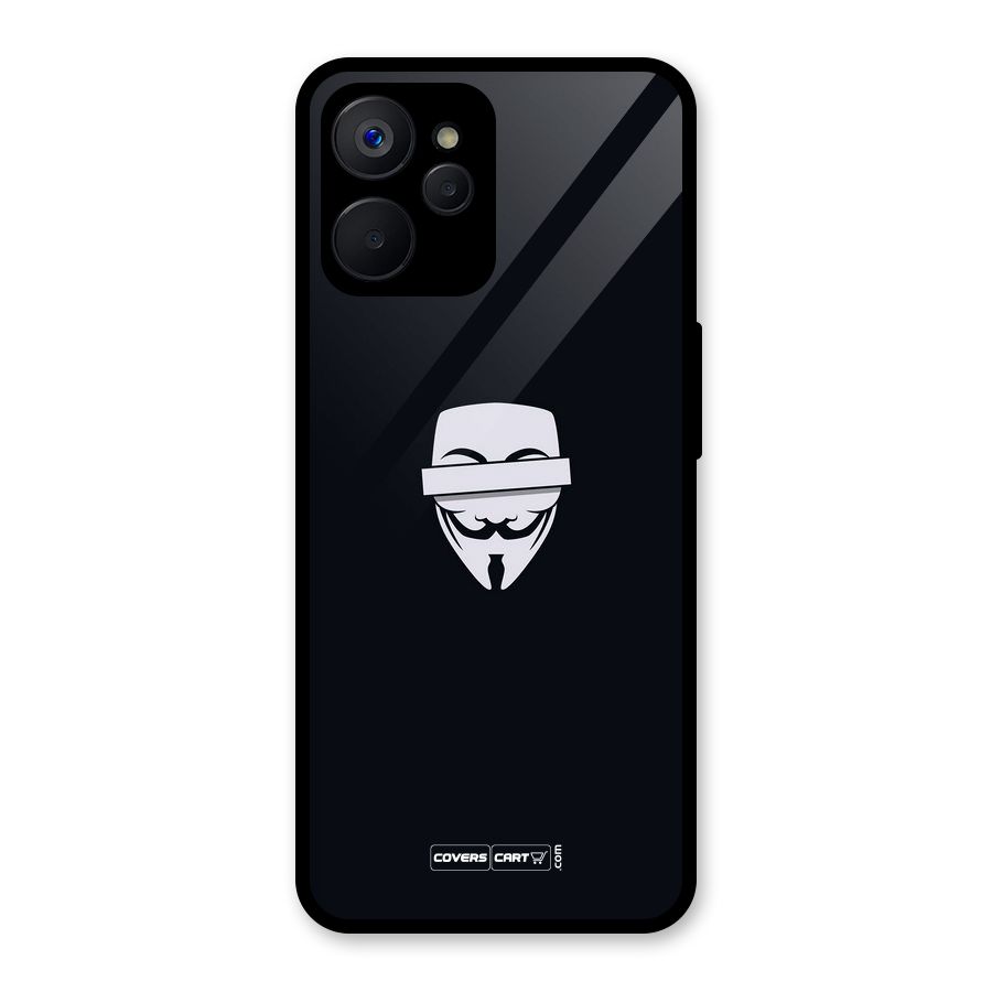Anonymous Mask Glass Back Case for Realme 9i 5G