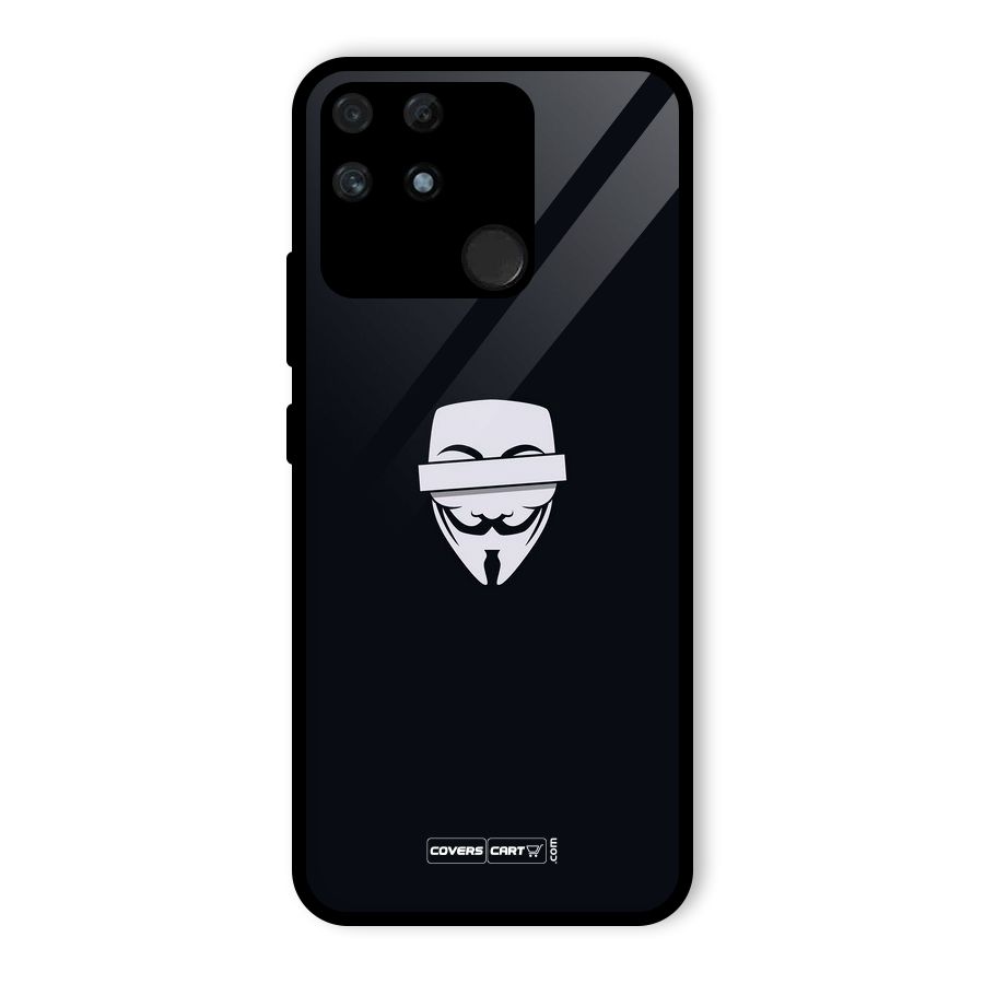 Anonymous Mask Glass Back Case for Realme Narzo 50A