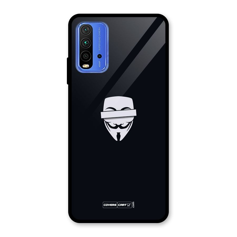 Anonymous Mask Glass Back Case for Redmi 9 Power