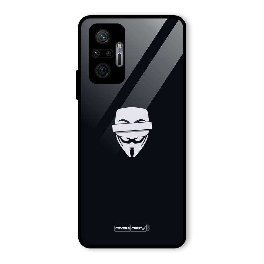 Anonymous Mask Glass Back Case for Redmi Note 10 Pro