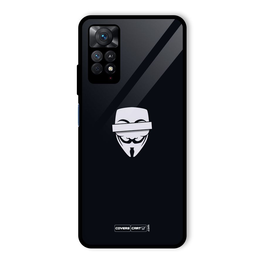 Anonymous Mask Glass Back Case for Redmi Note 11 Pro