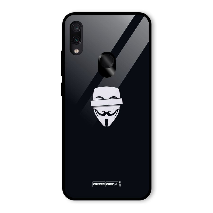 Anonymous Mask Glass Back Case for Redmi Note 7 Pro