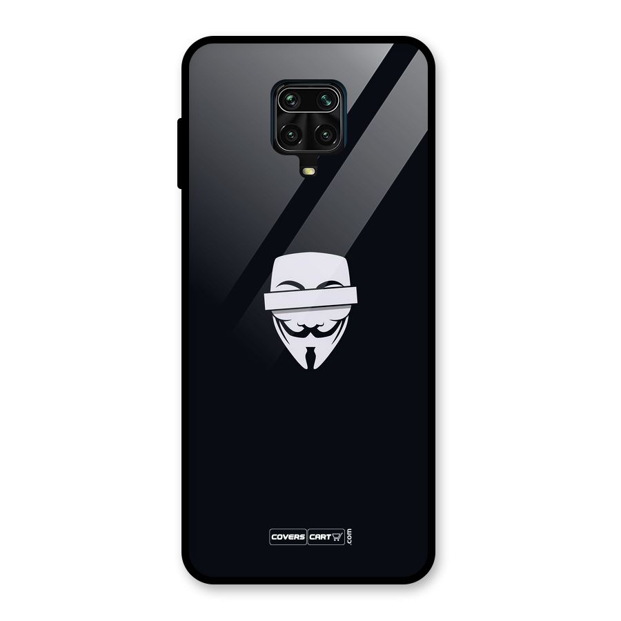 Anonymous Mask Glass Back Case for Redmi Note 9 Pro