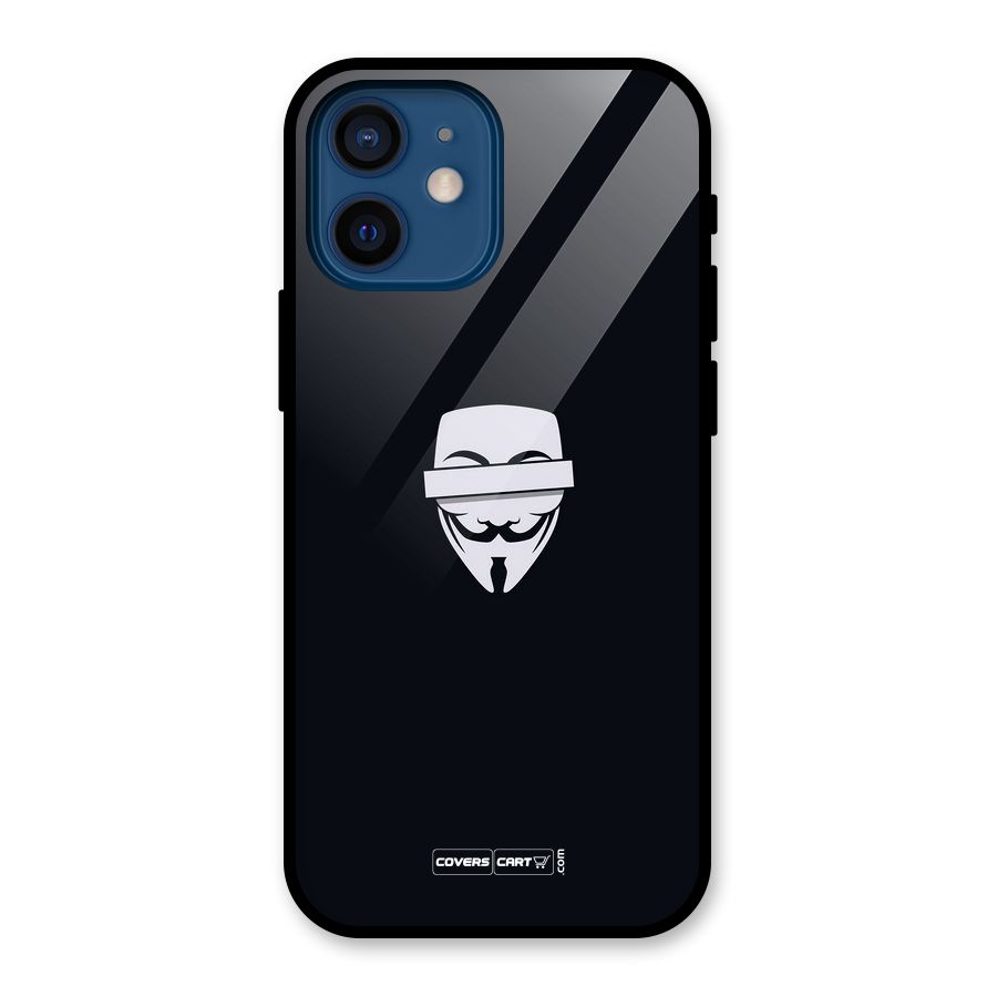 Anonymous Mask Glass Back Case for iPhone 12 Mini