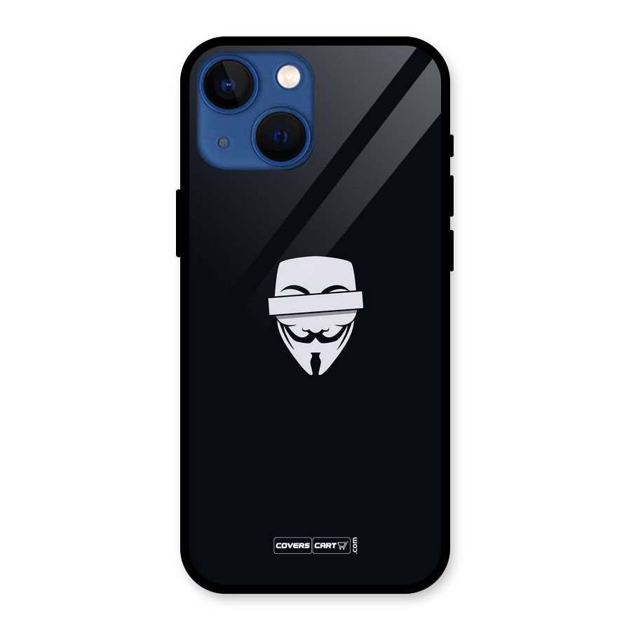 Anonymous Mask Glass Back Case for iPhone 13 Mini