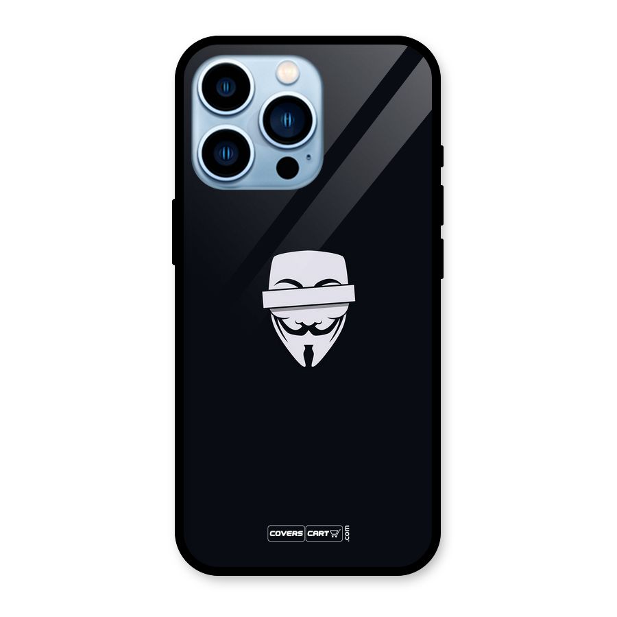 Anonymous Mask Glass Back Case for iPhone 13 Pro