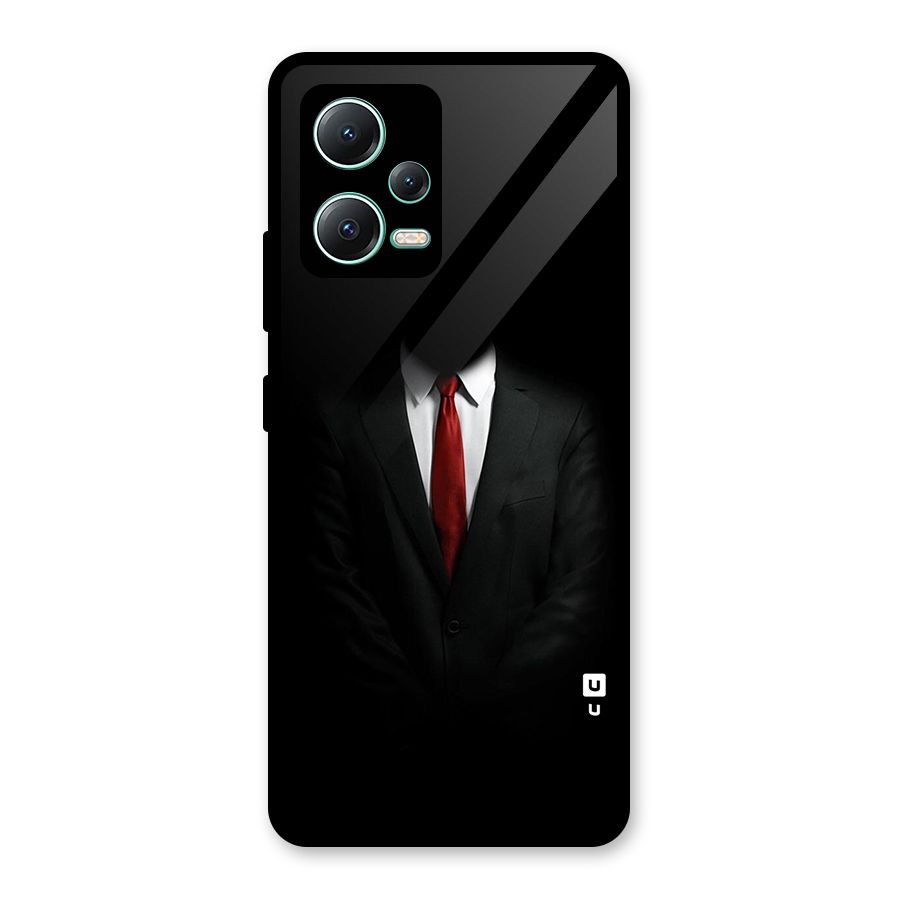 Anonymous Suit Glass Back Case for Redmi Note 12 5G