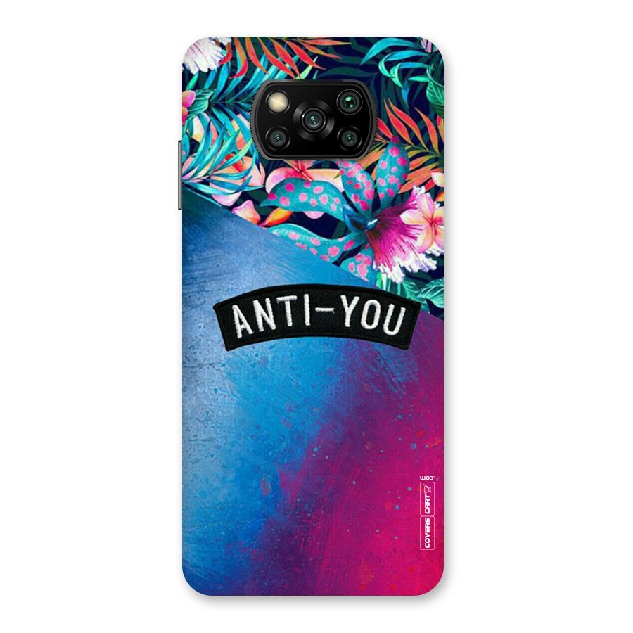 Anti You Back Case for Poco X3