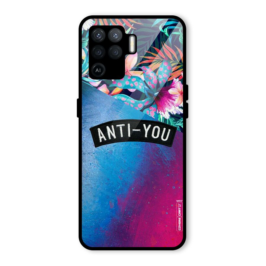 Anti You Glass Back Case for Oppo F19 Pro