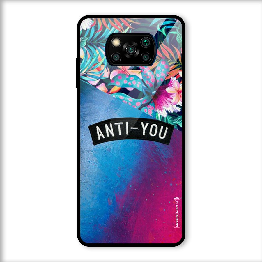 Anti You Glass Back Case for Poco X3