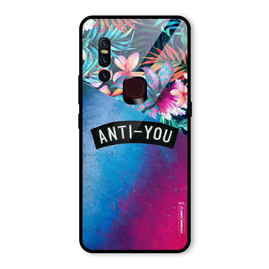 Anti You Glass Back Case for Vivo V15