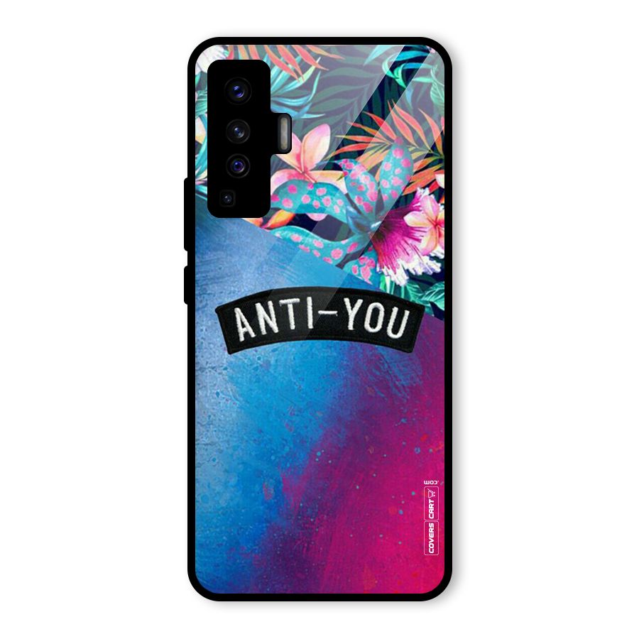Anti You Glass Back Case for Vivo X50