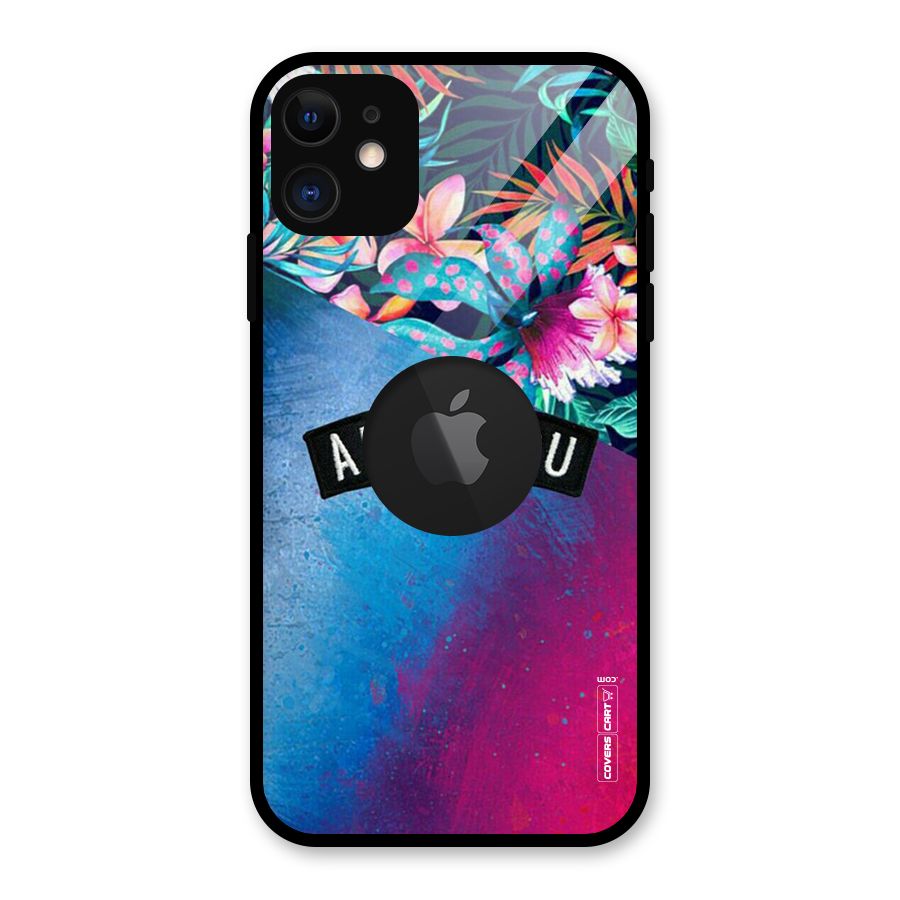 Anti You Glass Back Case for iPhone 11 Logo Cut
