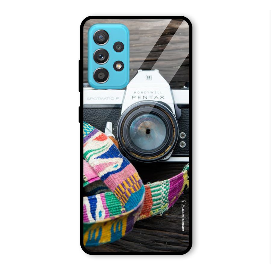 Antique Camera Glass Back Case for Galaxy A52