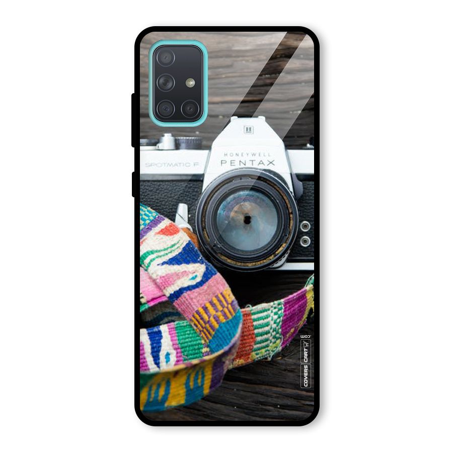 Antique Camera Glass Back Case for Galaxy A71