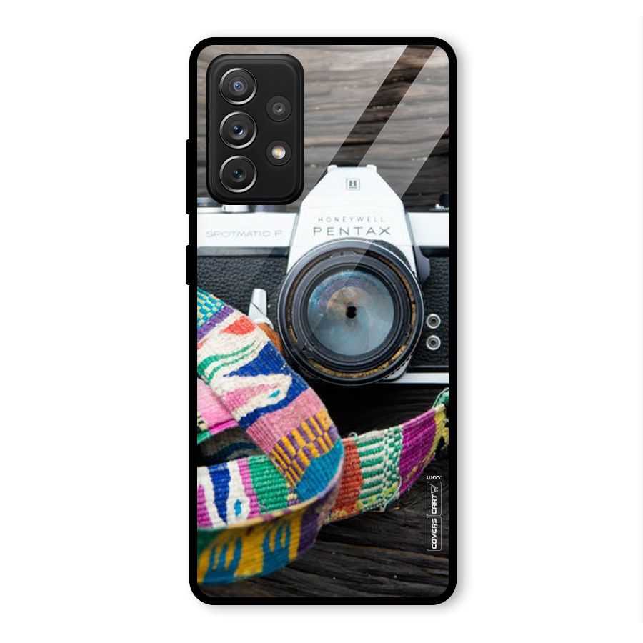 Antique Camera Glass Back Case for Galaxy A72
