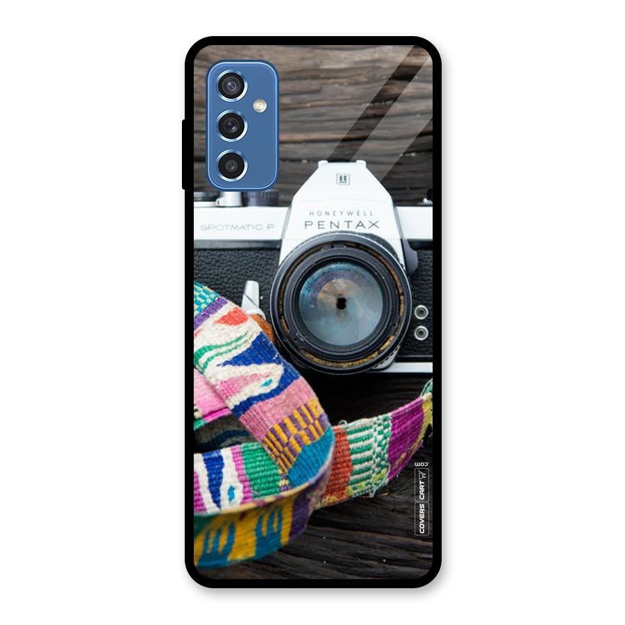 Antique Camera Glass Back Case for Galaxy M52 5G