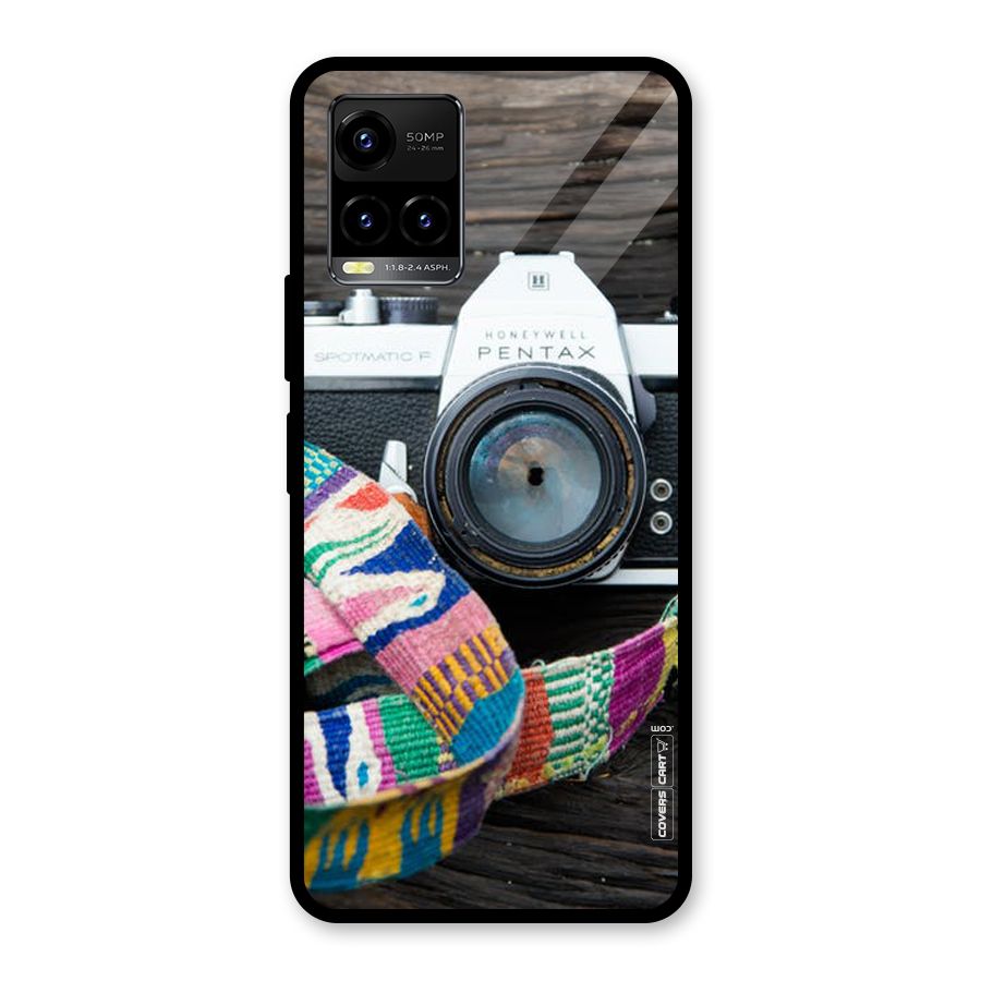 Antique Camera Glass Back Case for Vivo Y21T