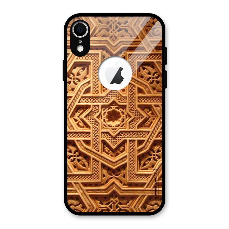 Archaic Wall Glass Back Case for iPhone XR Logo Cut