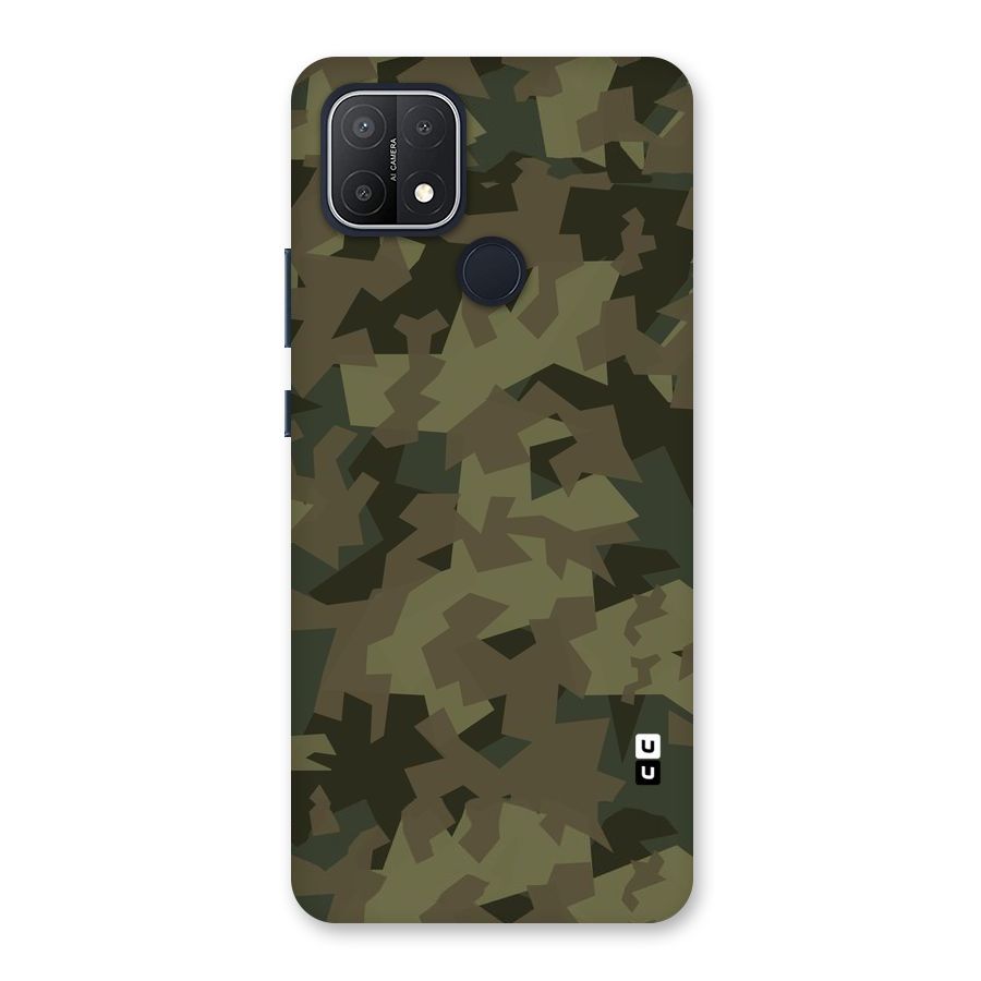 Army Abstract Back Case for Oppo A15s
