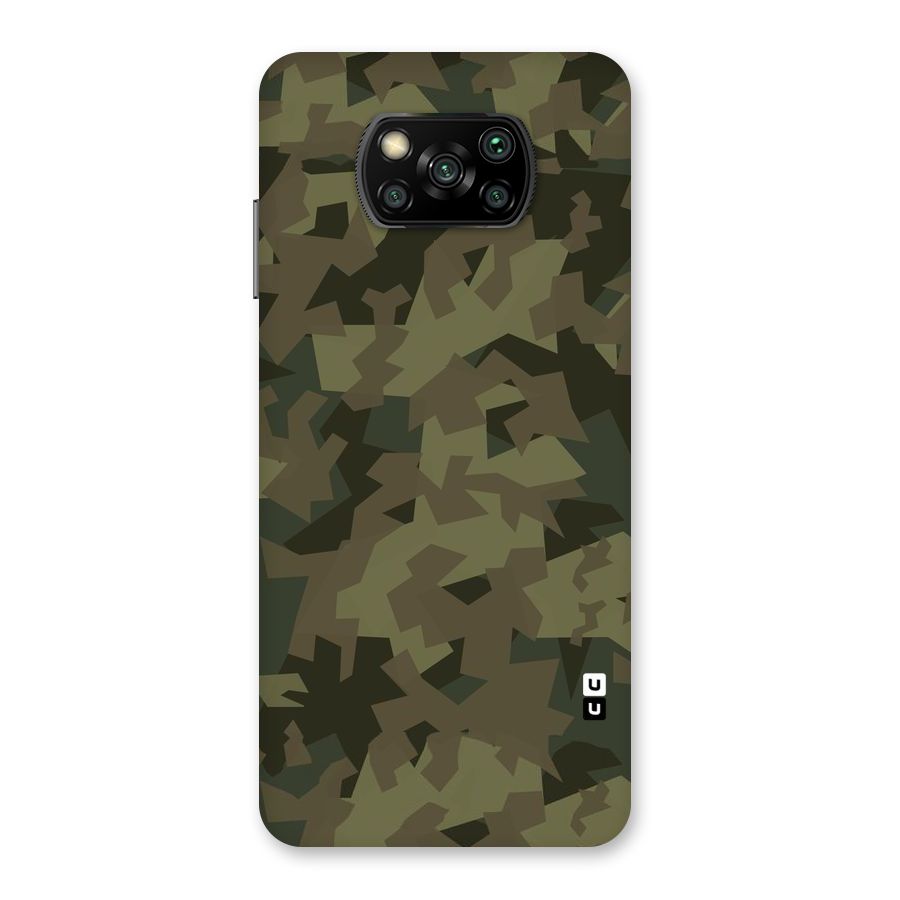 Army Abstract Back Case for Poco X3