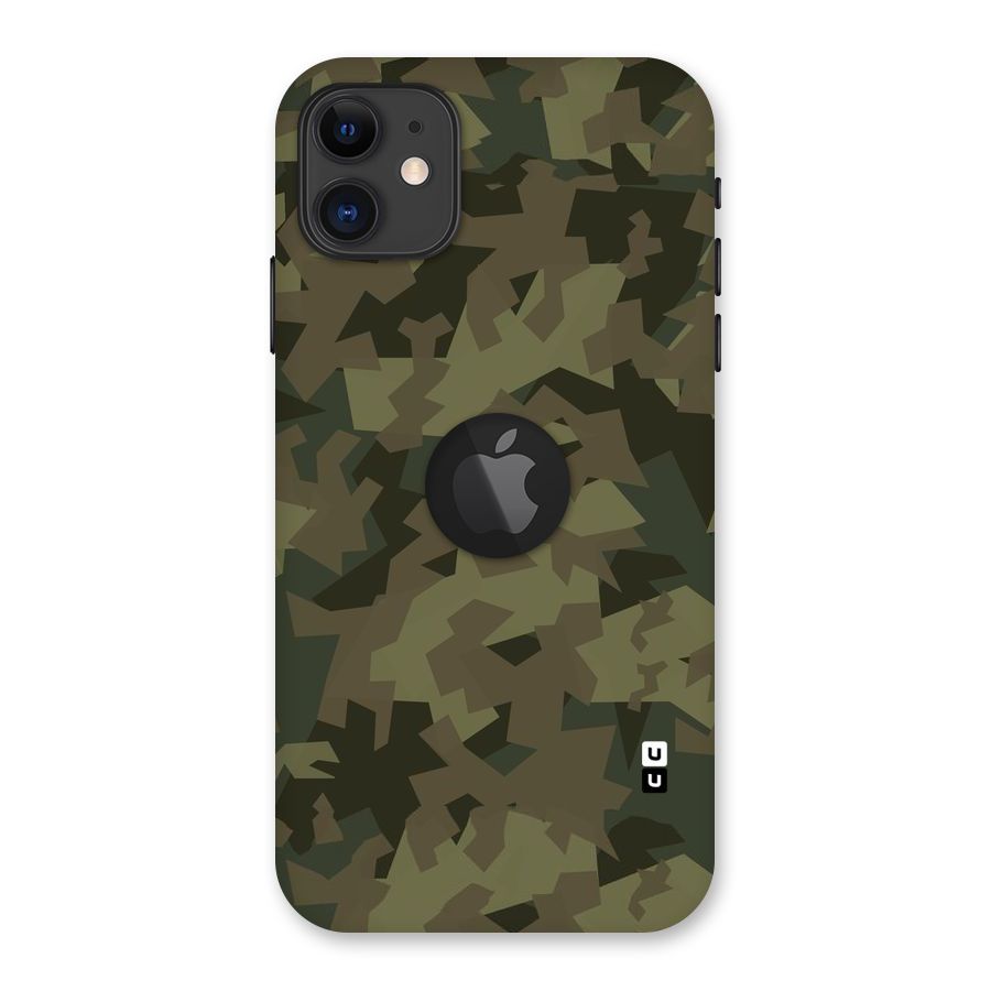 Army Abstract Back Case for iPhone 11 Logo Cut