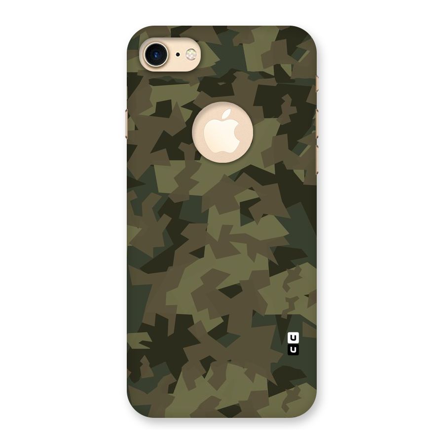 Army Abstract Back Case for iPhone 7 Logo Cut