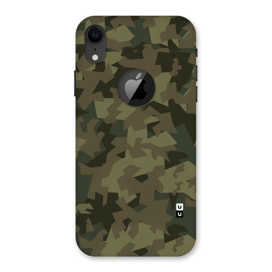 Army Abstract Back Case for iPhone XR Logo Cut