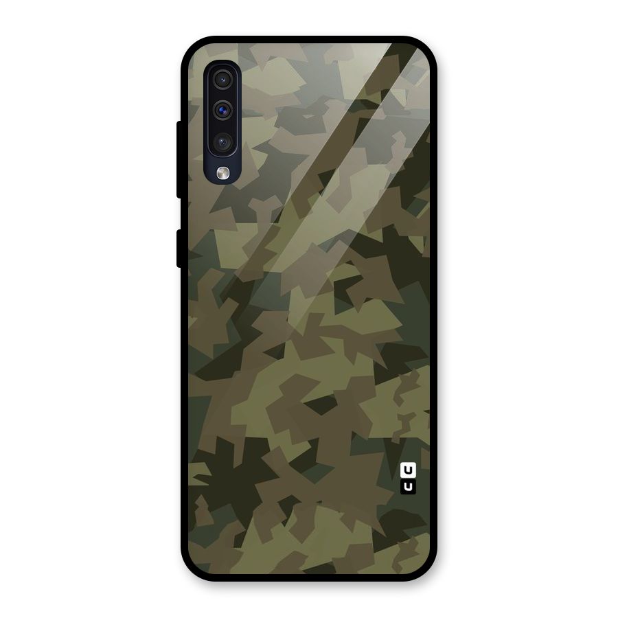 Army Abstract Glass Back Case for Galaxy A30s