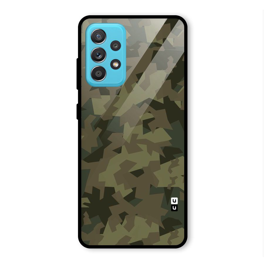 Army Abstract Glass Back Case for Galaxy A52
