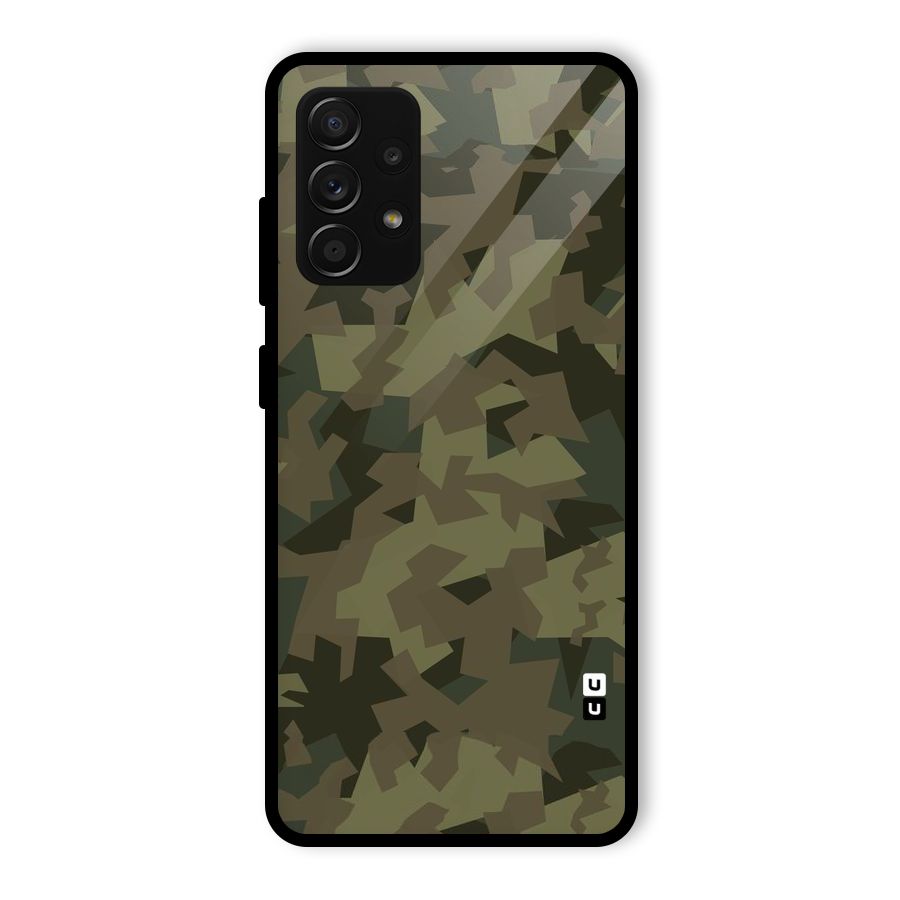 Army Abstract Glass Back Case for Galaxy A53 5G