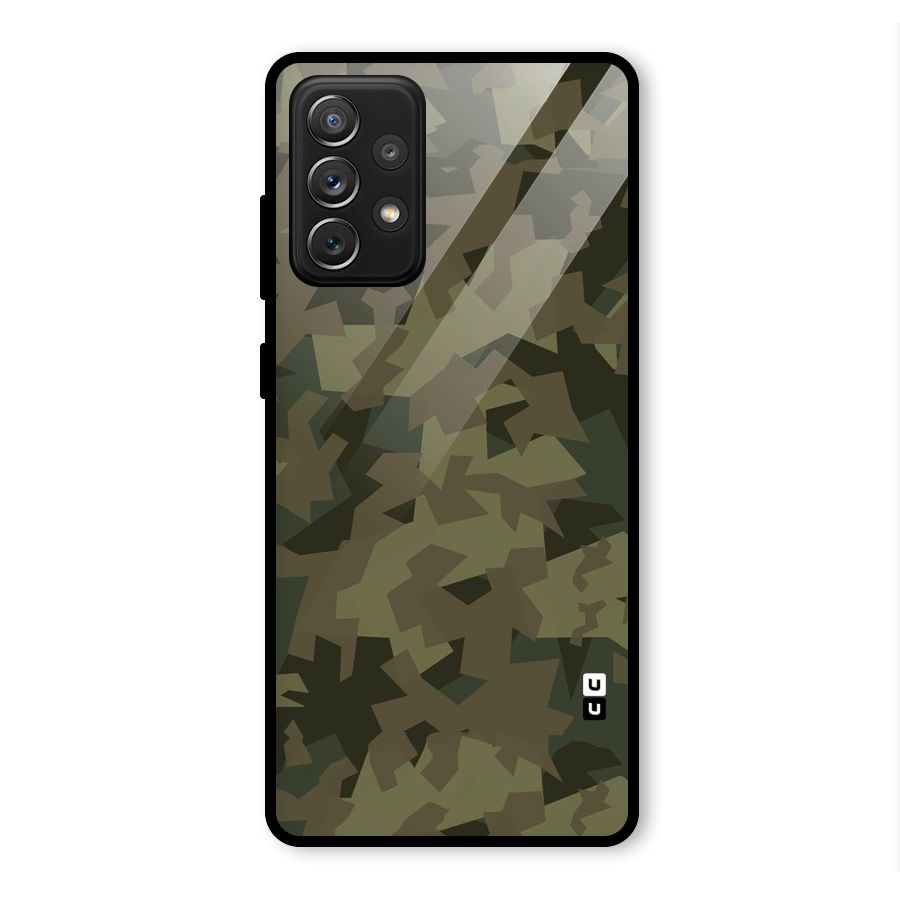 Army Abstract Glass Back Case for Galaxy A72