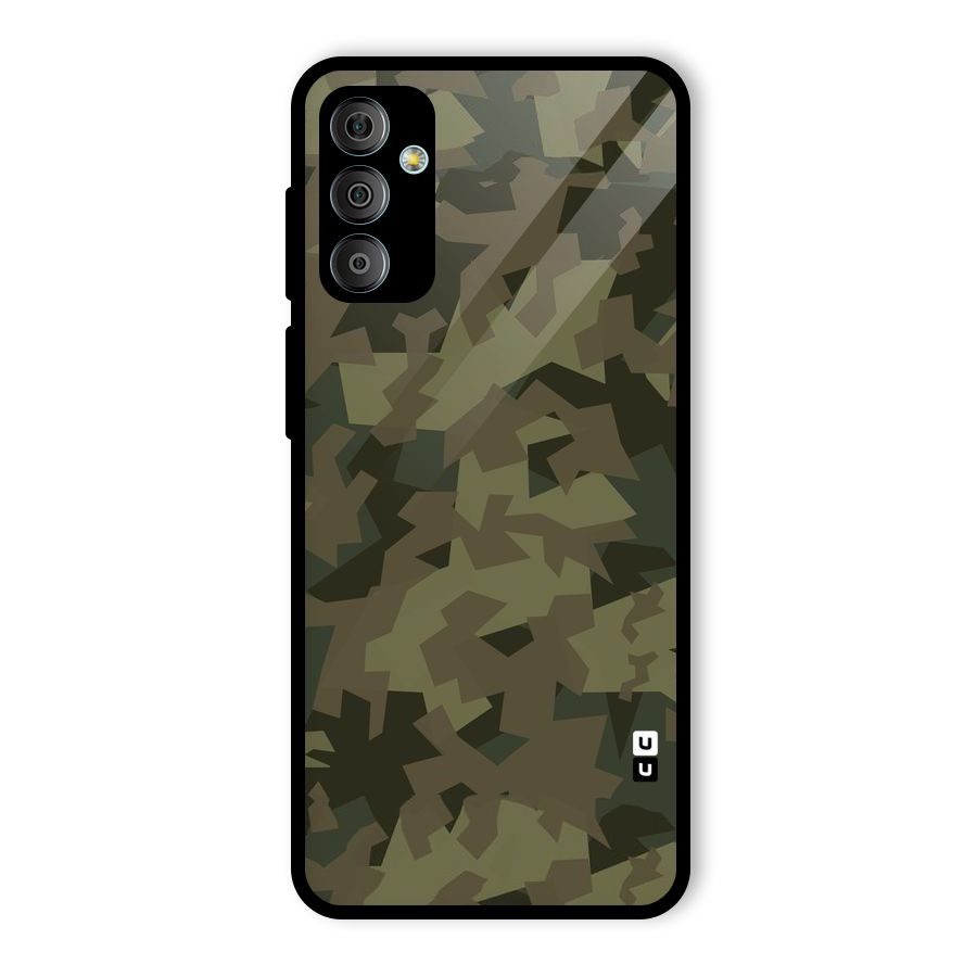 Army Abstract Glass Back Case for Galaxy F23