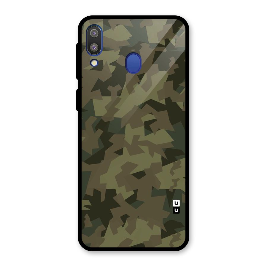 Army Abstract Glass Back Case for Galaxy M20