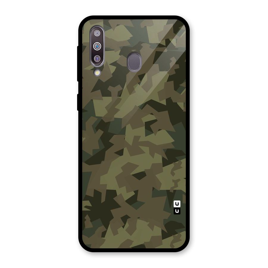 Army Abstract Glass Back Case for Galaxy M30