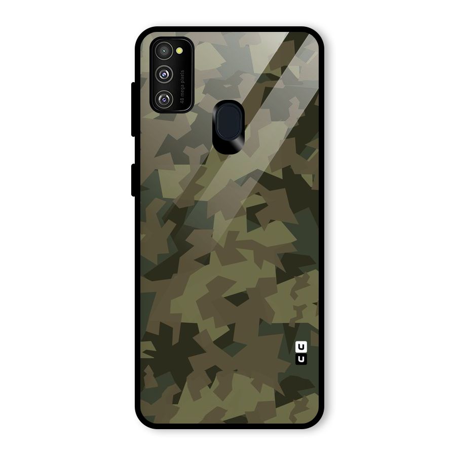 Army Abstract Glass Back Case for Galaxy M30s
