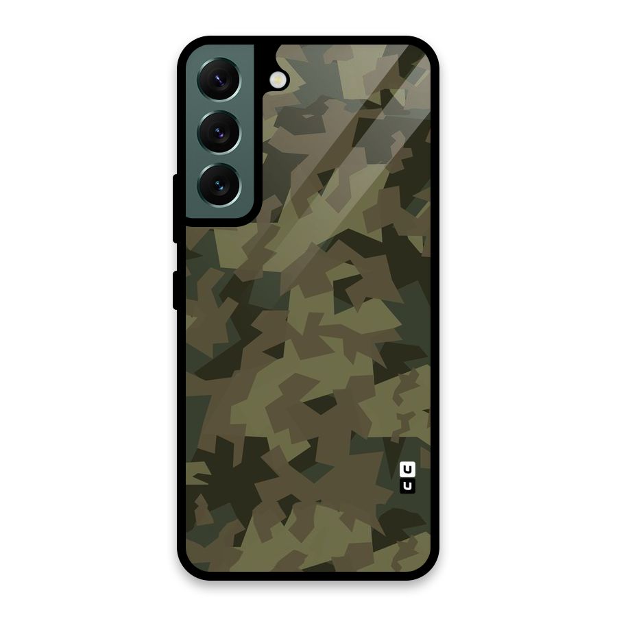 Army Abstract Glass Back Case for Galaxy S22 5G
