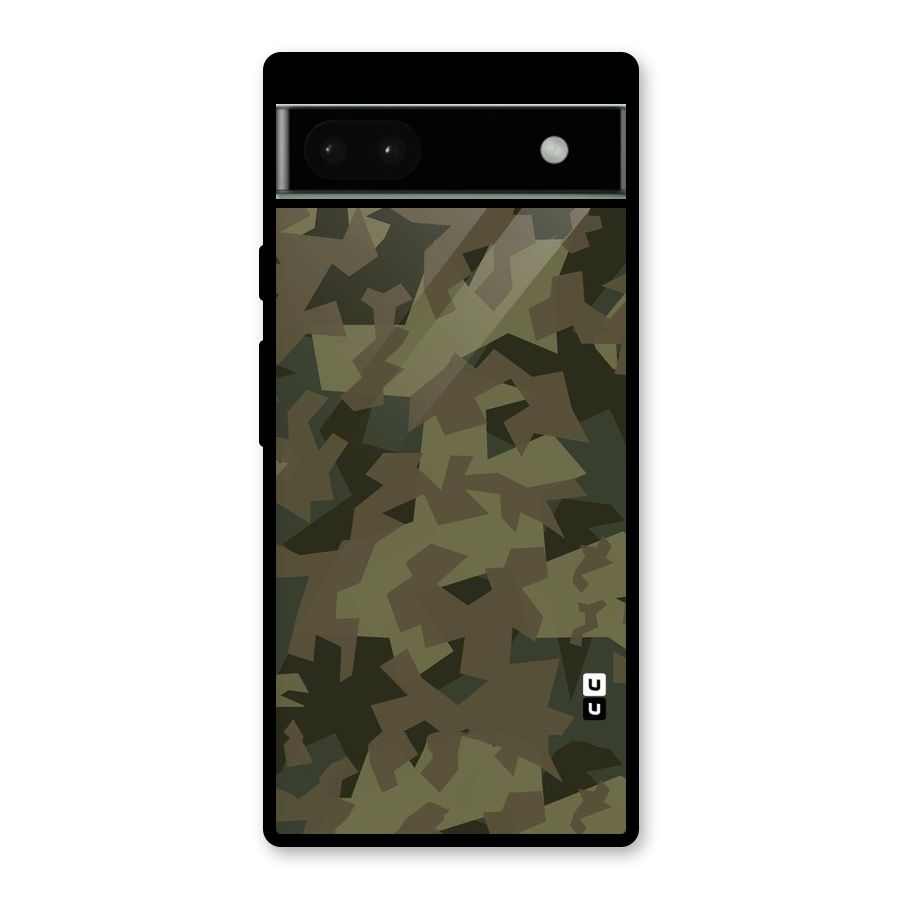 Army Abstract Glass Back Case for Google Pixel 6a