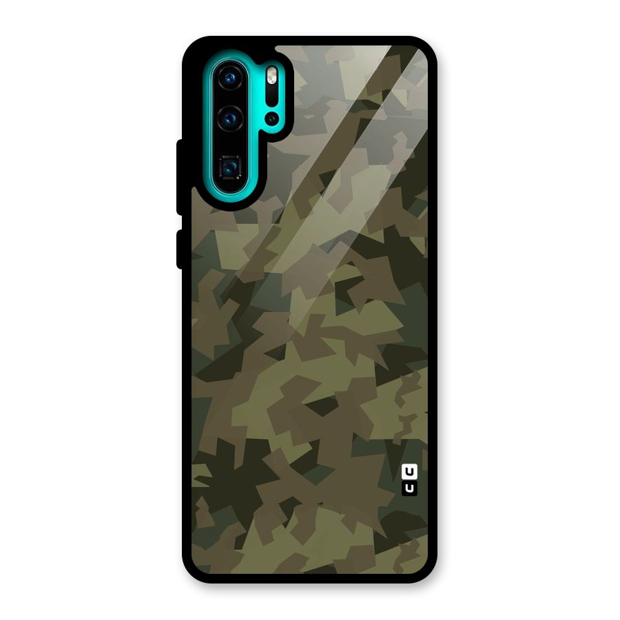 Army Abstract Glass Back Case for Huawei P30 Pro