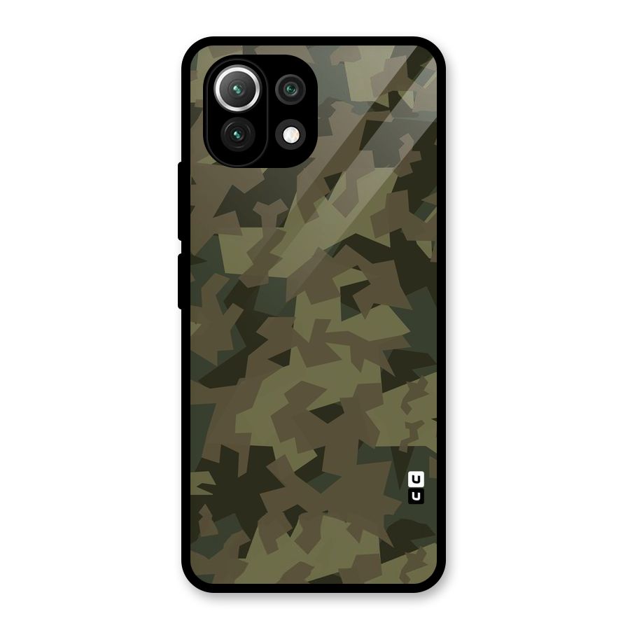 Army Abstract Glass Back Case for Mi 11 Lite