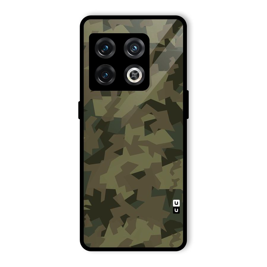 Army Abstract Glass Back Case for OnePlus 10 Pro 5G