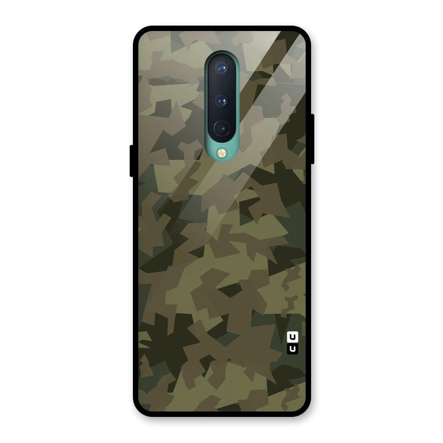 Army Abstract Glass Back Case for OnePlus 8