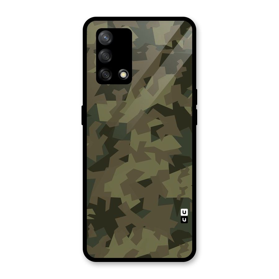 Army Abstract Glass Back Case for Oppo F19