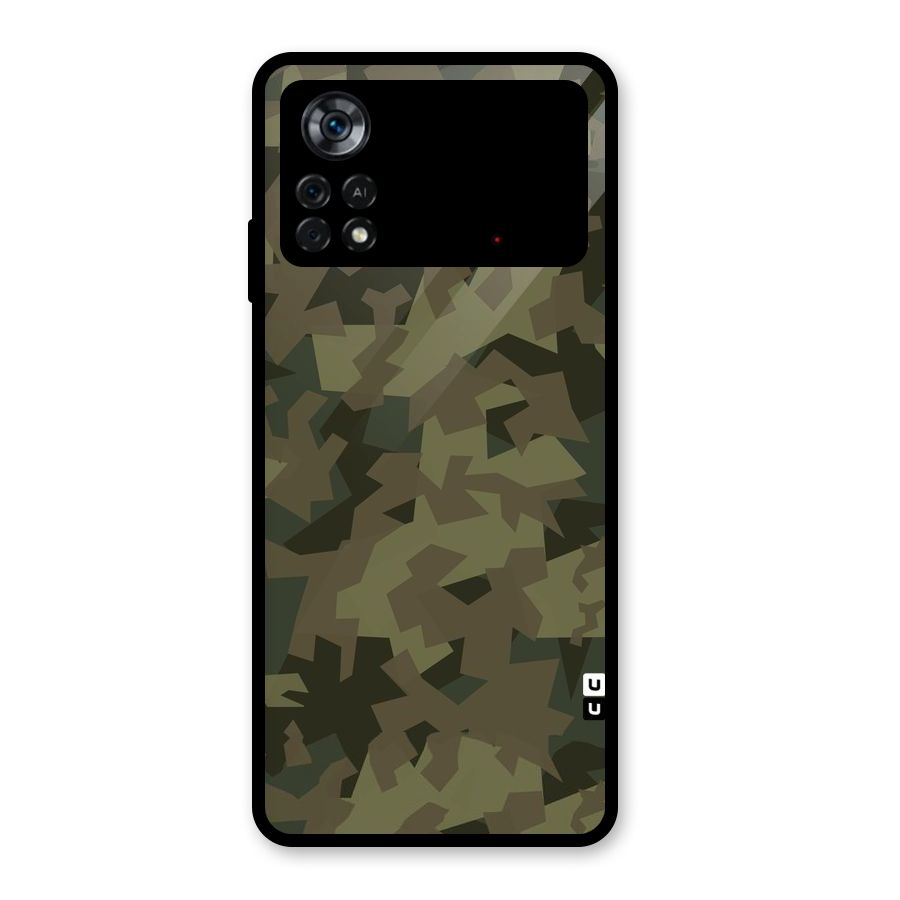 Army Abstract Glass Back Case for Poco X4 Pro 5G