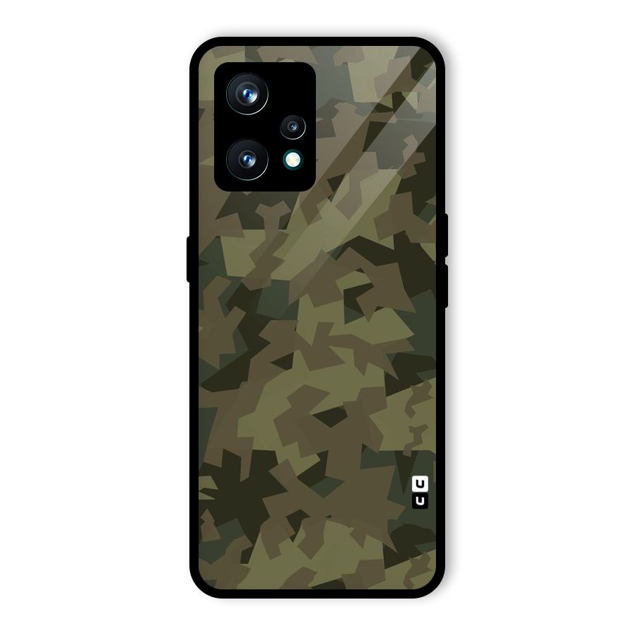 Army Abstract Glass Back Case for Realme 9 Pro Plus 5G