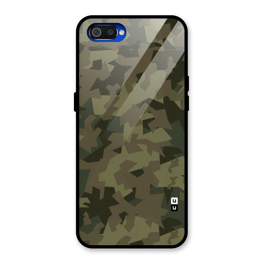 Army Abstract Glass Back Case for Realme C2