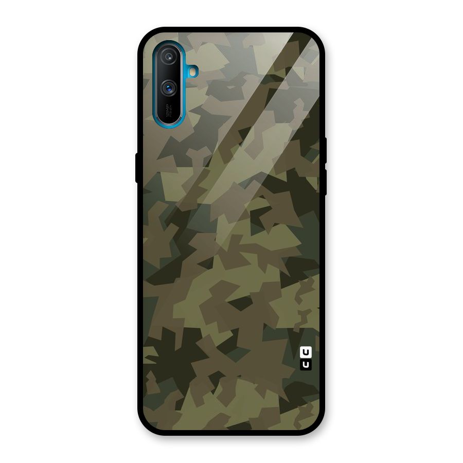 Army Abstract Glass Back Case for Realme C3