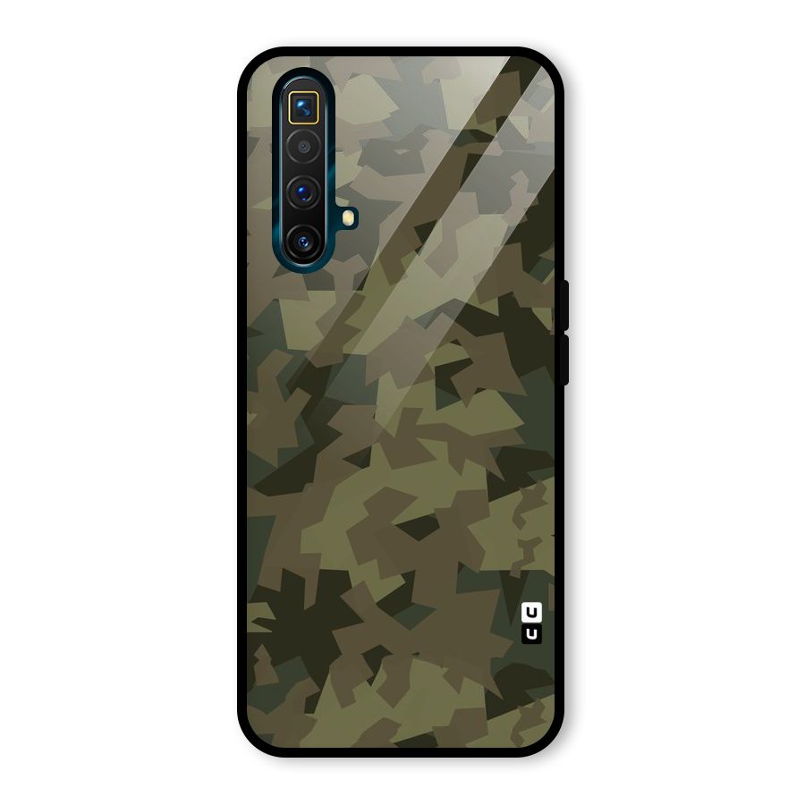 Army Abstract Glass Back Case for Realme X3